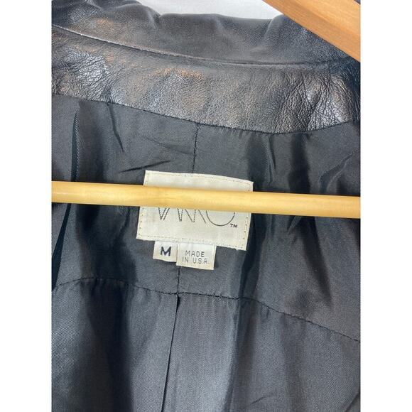 Vakko Vintage Dolman Sleeve Slouchy Leather Jacket Medium - Picture 2 of 4